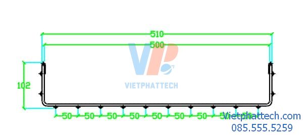 Cấu hình máng cáp lưới 500X100