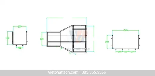 Côn thu máng lưới Việt Phát Tech