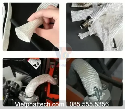 Ống gen chịu nhiệt phi 35, gen vải chống cháy phi 35 - Image 5